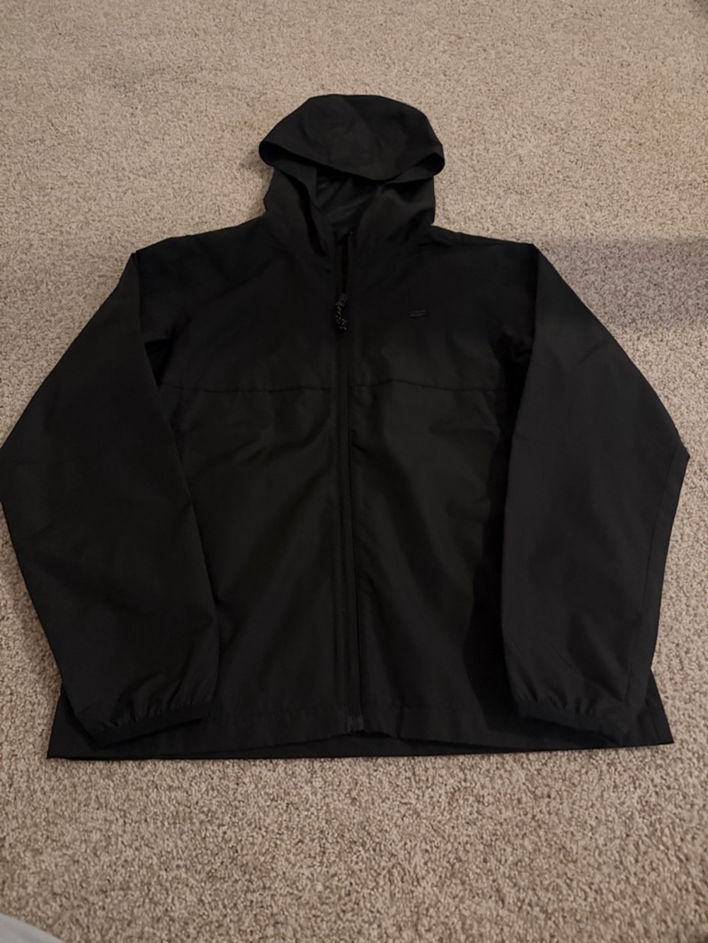 Billabong Black Hooded Windbreaker Jacket